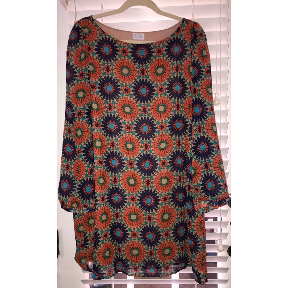 Christin Michaels Floral Shift Dress